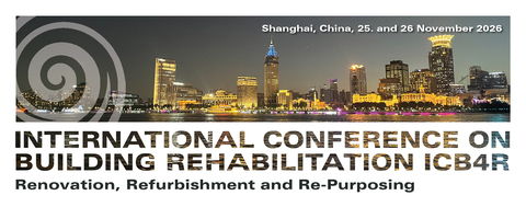 The International Conference and Symposium on Building Repair (ICB4R), Shanghai, China, 25.–26. November 2026, Admission for Mortar Manufacturers