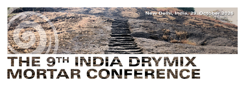 The 9th India Drymix Mortar Conference, New Delhi, India, 29. October 2026, Admission for Mortar Manufacturers from abroad